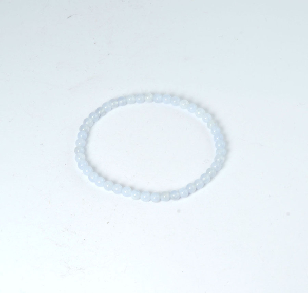 Chalcedon blau Armband Kugel 4 mm 