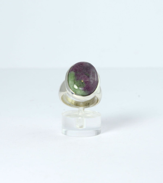 Unikat Ring Rubin-Zoisit Oval 20x14 mm