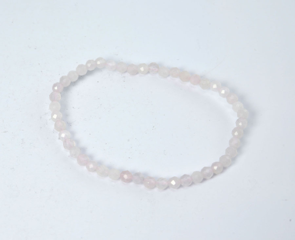 Rosenquarz Armband 4 mm Facettiert