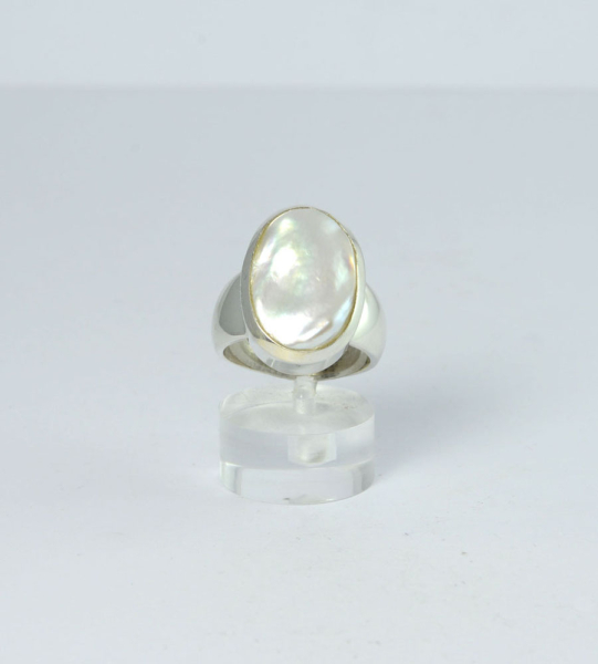 Unikat Ring Perle 20x13 mm