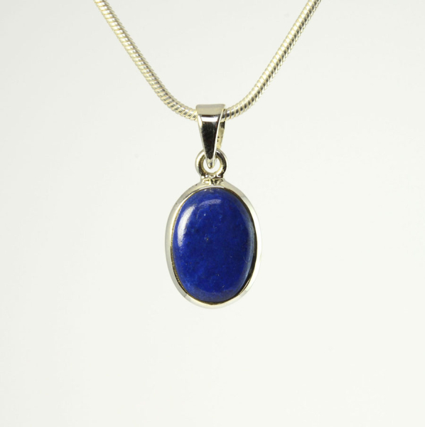 Unikat Anhänger Lapislazuli Oval 12x9 mm
