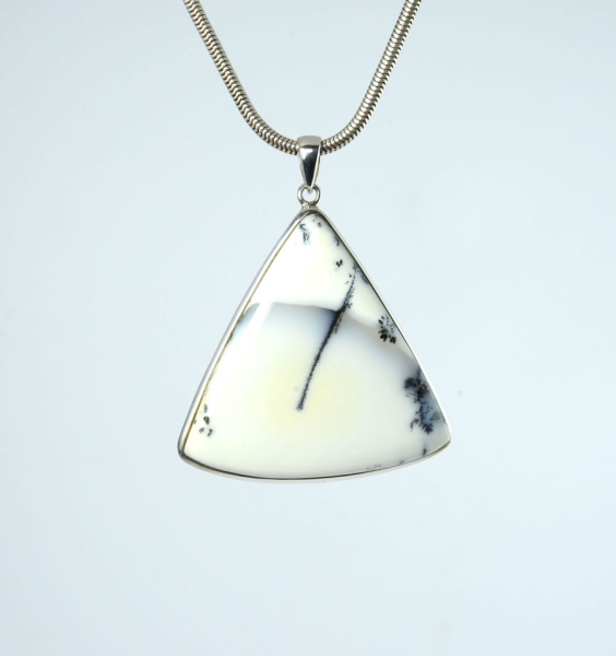 Unikat Anhänger Dendriten-Opal Triangel