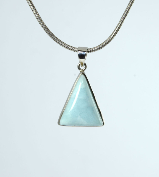 Unikat Anhänger Larimar Triangel