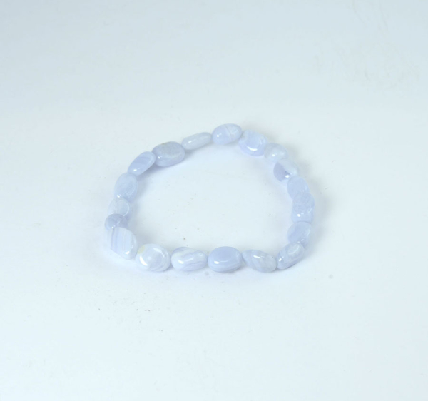 Chalcedon Blau Armband Barock Klein