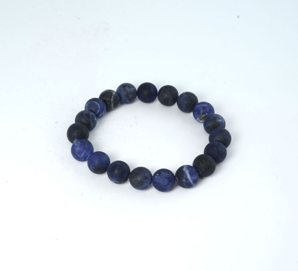 Sodalith Armband Kugel 10 mm Matt