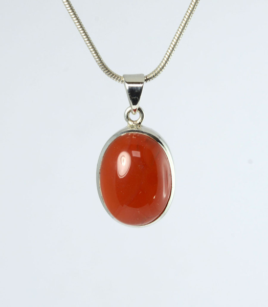 Unikat Anhänger Karneol Oval 18x14 mm
