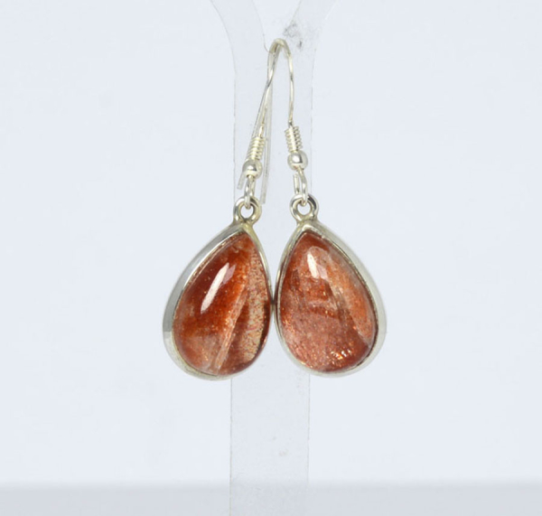 Ohrhänger Sonnenstein Tropfen 12x8 mm
