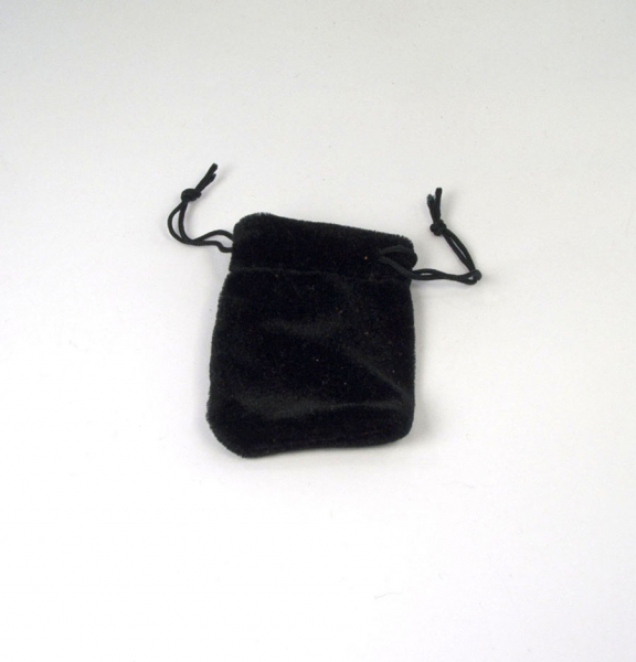 Zugbeutel aus Samt 50x70 mm schwarz