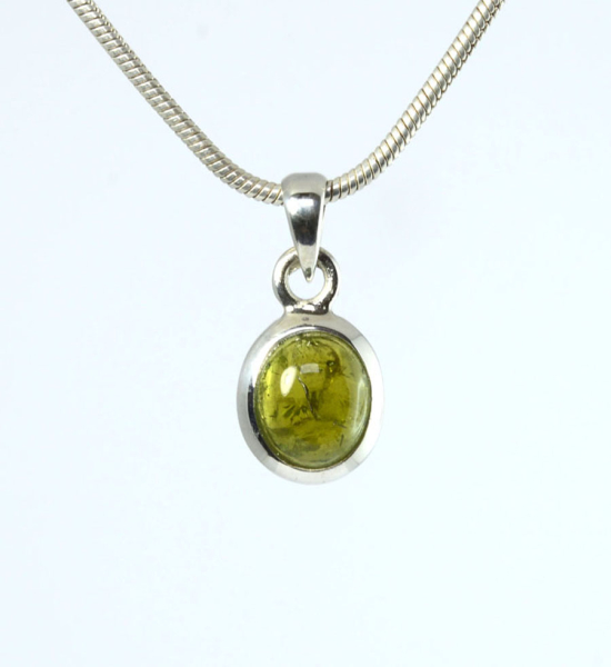 Anhänger Turmalin Verdelith Oval 8x7 mm