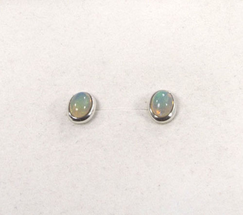 Ohrstecker Edelopal oval