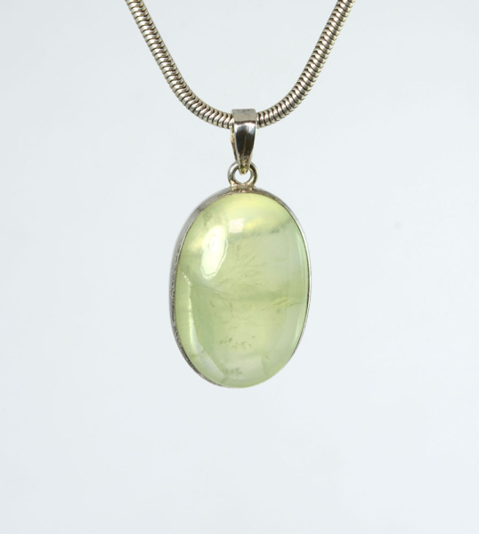 Unikat Anhänger Prehnit Oval