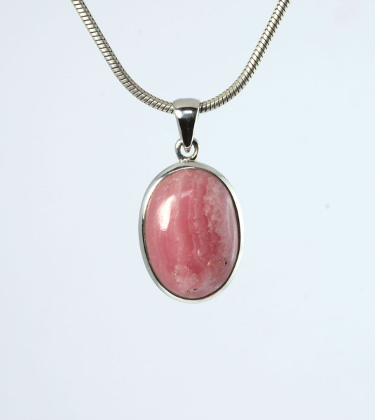 Unikat Anhänger Rhodochrosit Oval 22x15 mm