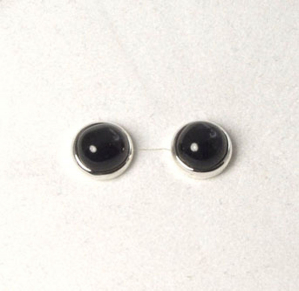 Ohrstecker Stern-Diopsid Rund 8 mm