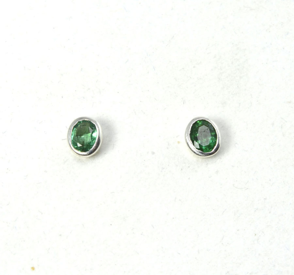 Ohrstecker Smaragd Oval