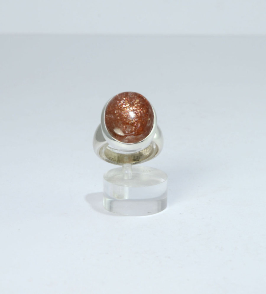 Unikat Ring Sonnenstein Oval 18x14 mm