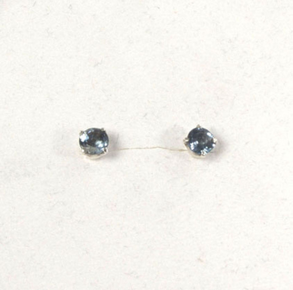 Ohrstecker Aquamarin Rund 5 mm
