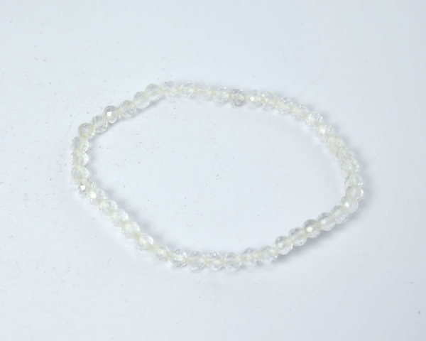 Bergkristall Armband Kugel 4 mm Facettiert