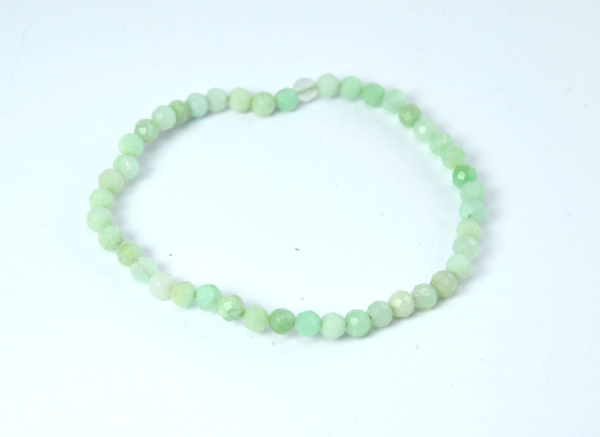 Chrysopras Armband 4 mm Facettiert