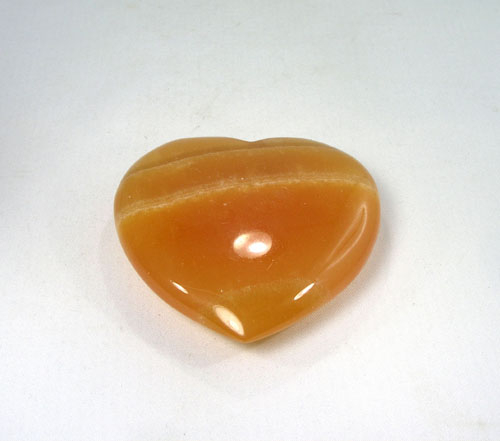 Herz Calcit Orange Groß