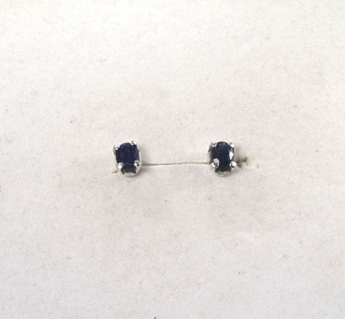 Ohrstecker Saphir Oval