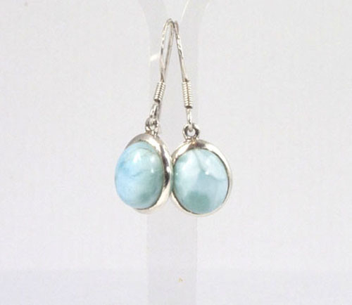Ohrhänger Larimar Oval 9x7 mm