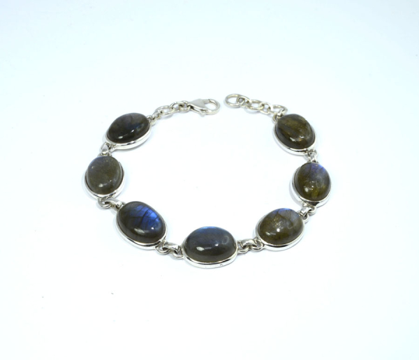 Unikat Labradorit Armband Oval