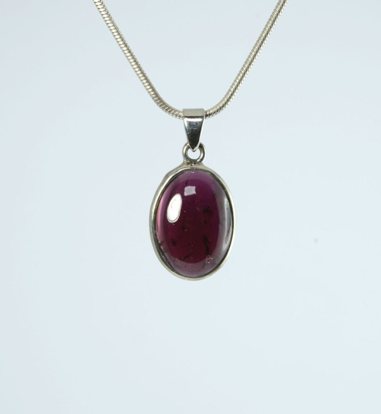 Anhänger Granat Rhodolith Oval
