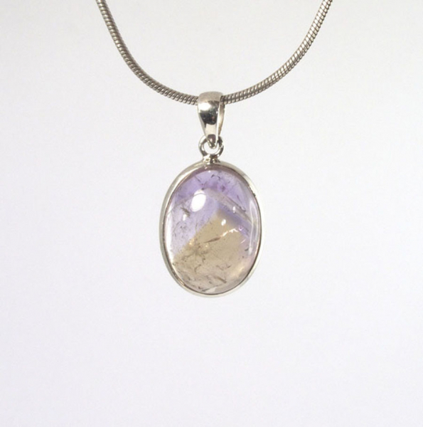 Unikat Anhänger Ametrin Oval Cabochon