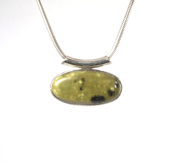 Unikat Anhänger Serpentin Chyta Oval