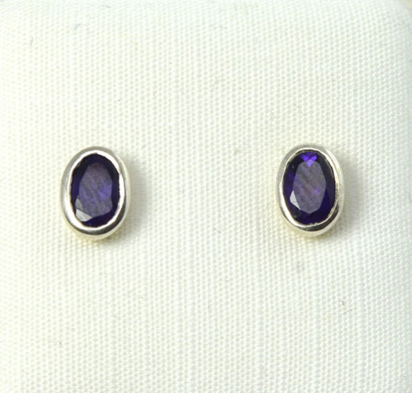 Ohrstecker Amethyst Oval 5x3 mm