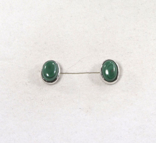 Ohrstecker Malachit Oval 7x5 mm