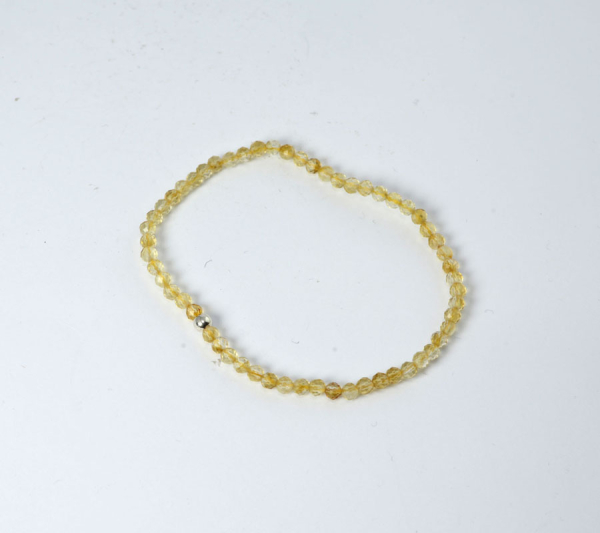 Citrin Armband Kugel 3 mm Facettiert