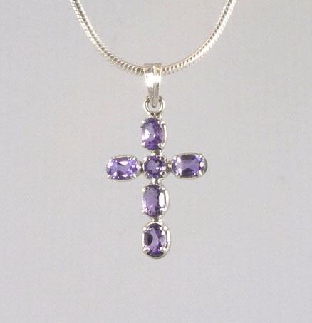 Anhänger Amethyst Kreuz