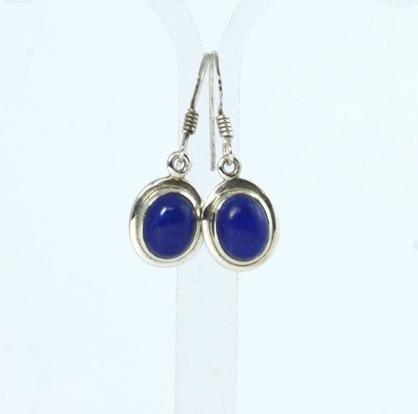 Ohrhänger Lapislazuli Oval 9x7 mm