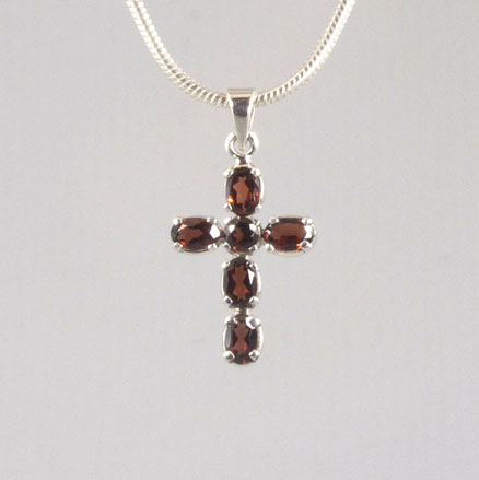 Anhänger Granat Kreuz