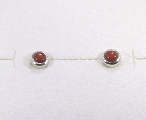 Ohrstecker Koralle Rund