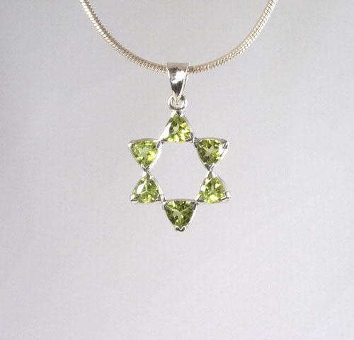 Anhänger Peridot Hexagramm