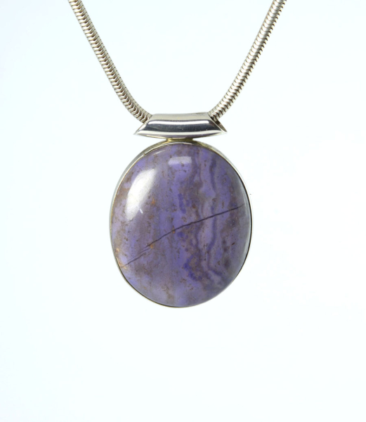 Unikat Anhänger Lavendel-Jade Oval