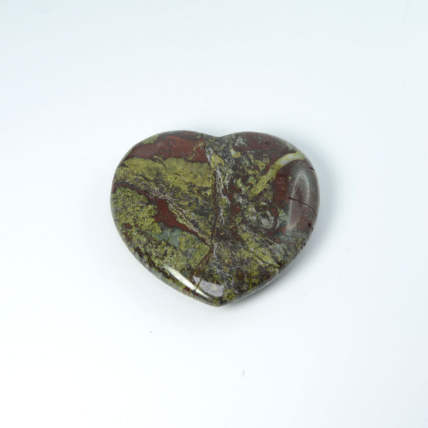 Unikat Herz "Drachenstein" Epidot-Quarzit 80 mm